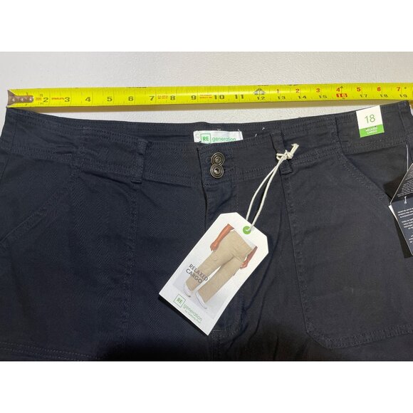 RE generation By Celebrity Pink Womens Size 18 High-Rise  RELAXED Cargo Pants Bl - Picture 7 of 10